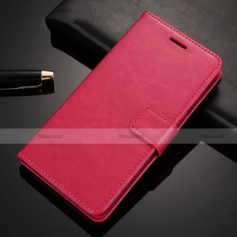 Leather Case Stands Flip Cover Holder for Huawei Nova 6 5G Red