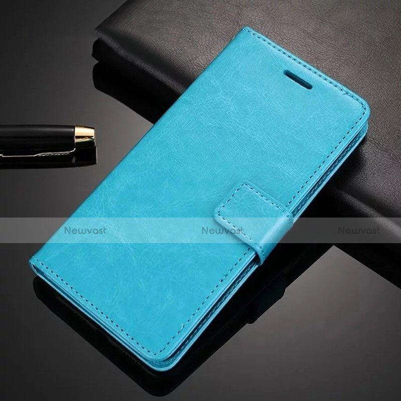 Leather Case Stands Flip Cover Holder for Huawei Nova 6 5G Sky Blue