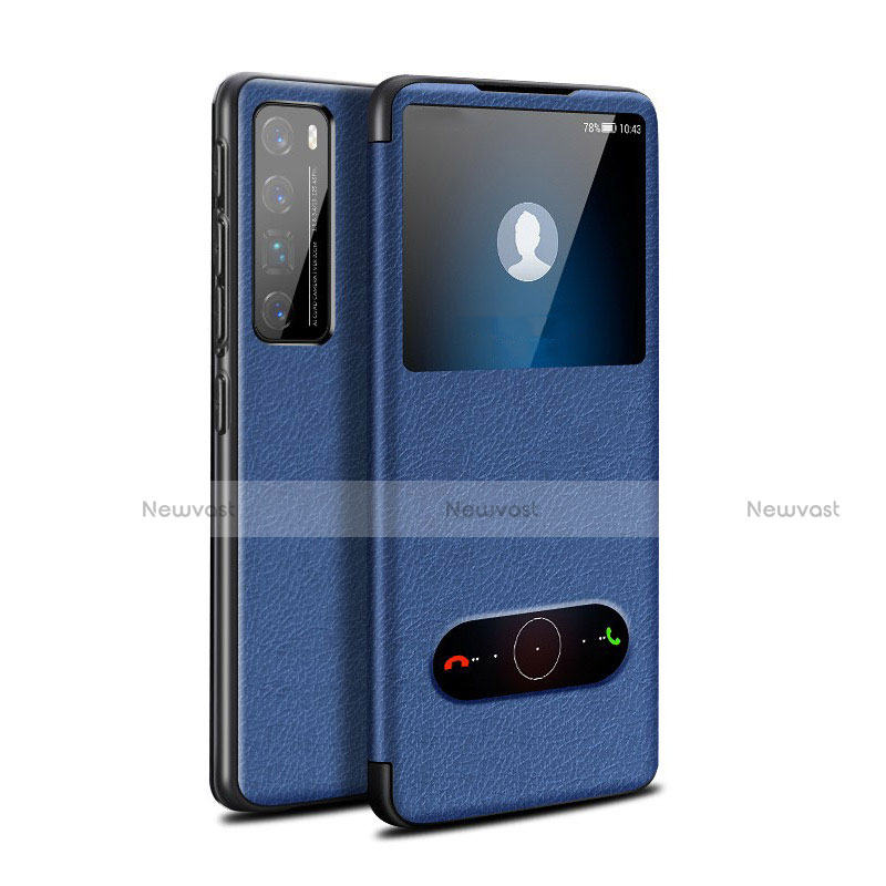 Leather Case Stands Flip Cover Holder for Huawei Nova 7 Pro 5G