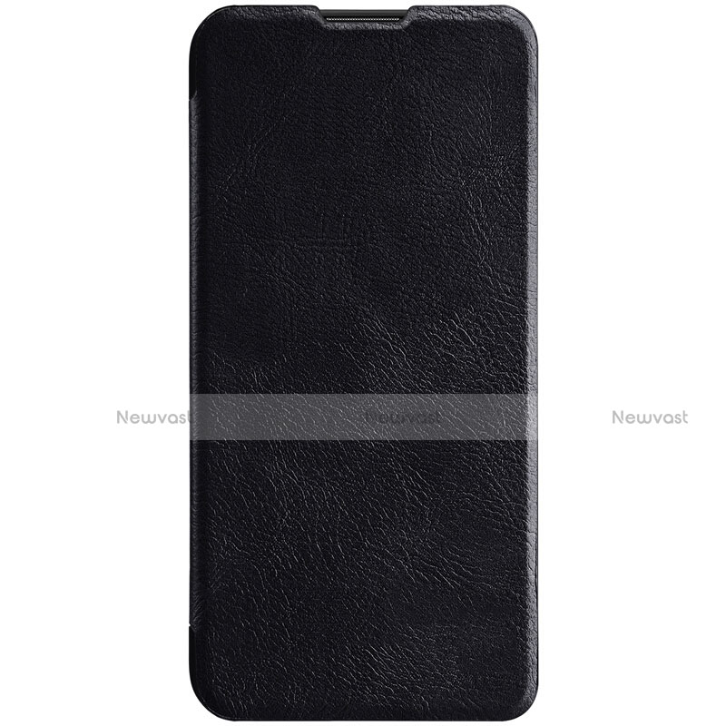 Leather Case Stands Flip Cover Holder for Huawei P Smart+ Plus (2019) Black