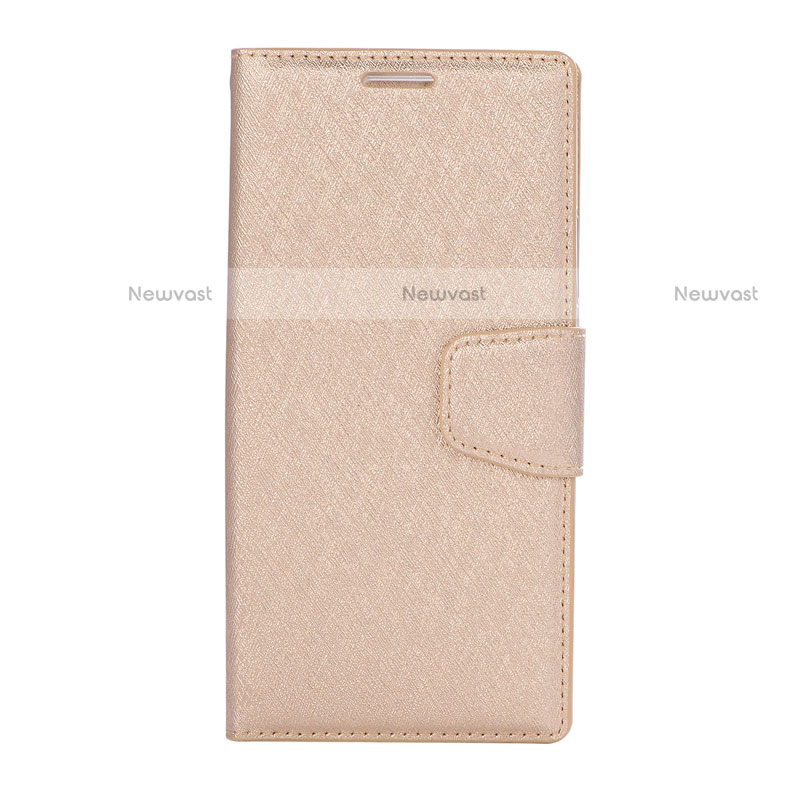 Leather Case Stands Flip Cover Holder for Huawei P20 Lite Gold