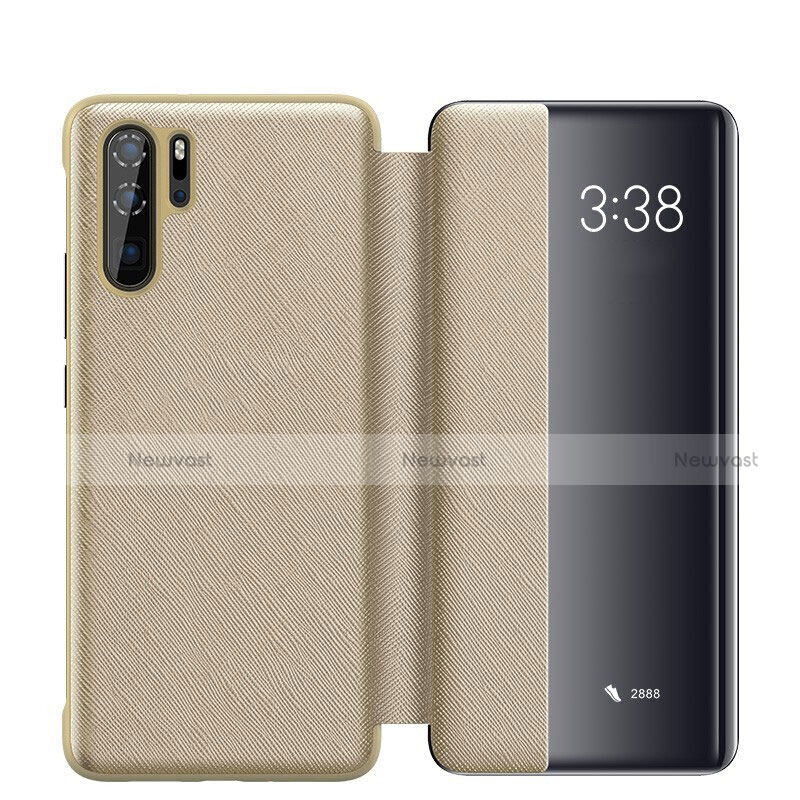 Leather Case Stands Flip Cover Holder for Huawei P30 Pro New Edition Gold