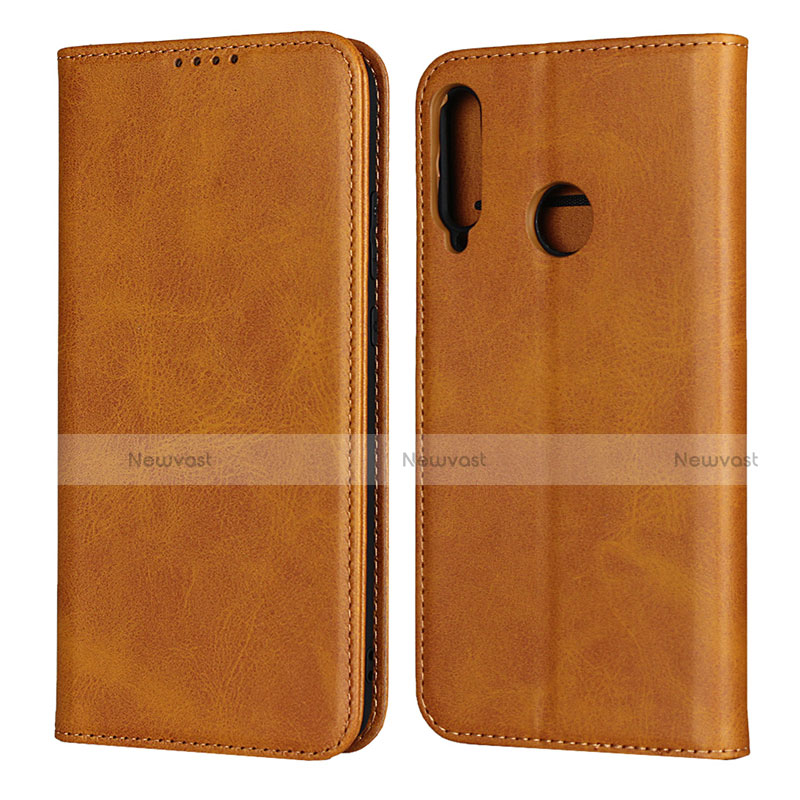 Leather Case Stands Flip Cover Holder for Huawei Y7p Orange