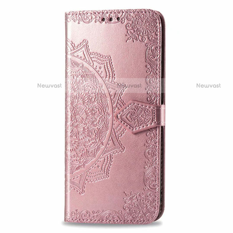 Leather Case Stands Flip Cover Holder for LG Stylo 6 Rose Gold