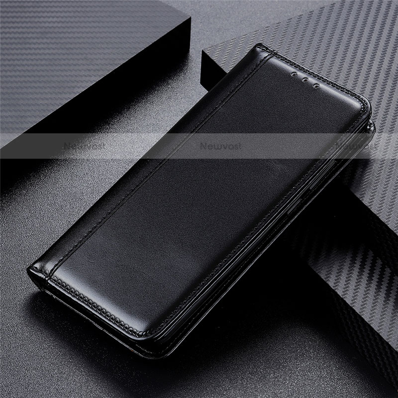 Leather Case Stands Flip Cover Holder for LG Velvet 5G Black