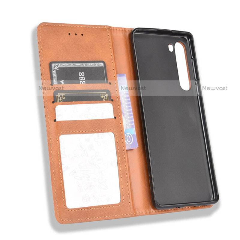 Leather Case Stands Flip Cover Holder for Motorola Moto Edge