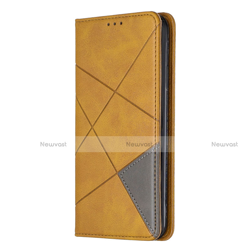 Leather Case Stands Flip Cover Holder for Nokia 5.3 Yellow