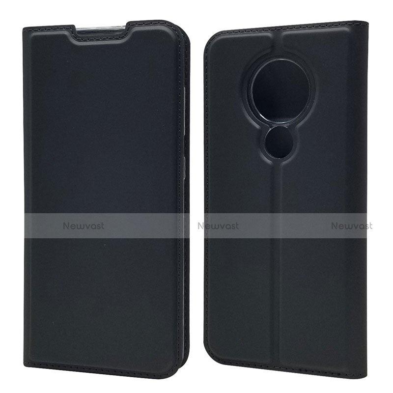 Leather Case Stands Flip Cover Holder for Nokia 7.2 Black