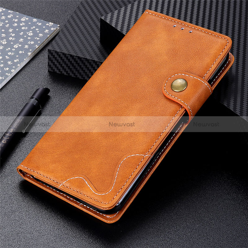 Leather Case Stands Flip Cover Holder for Oppo A11s Orange