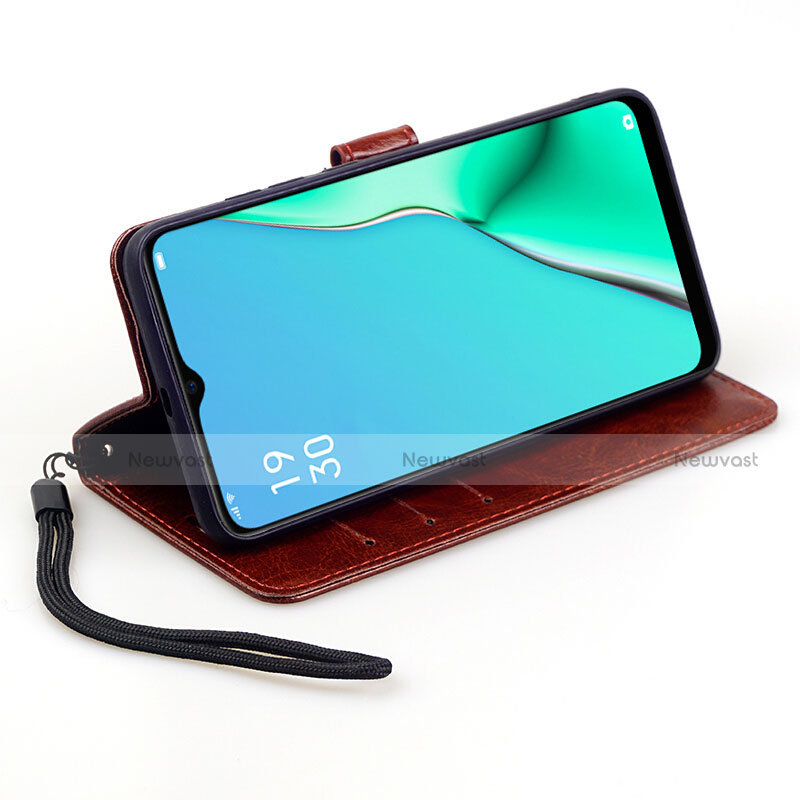 Leather Case Stands Flip Cover Holder for Oppo A11X