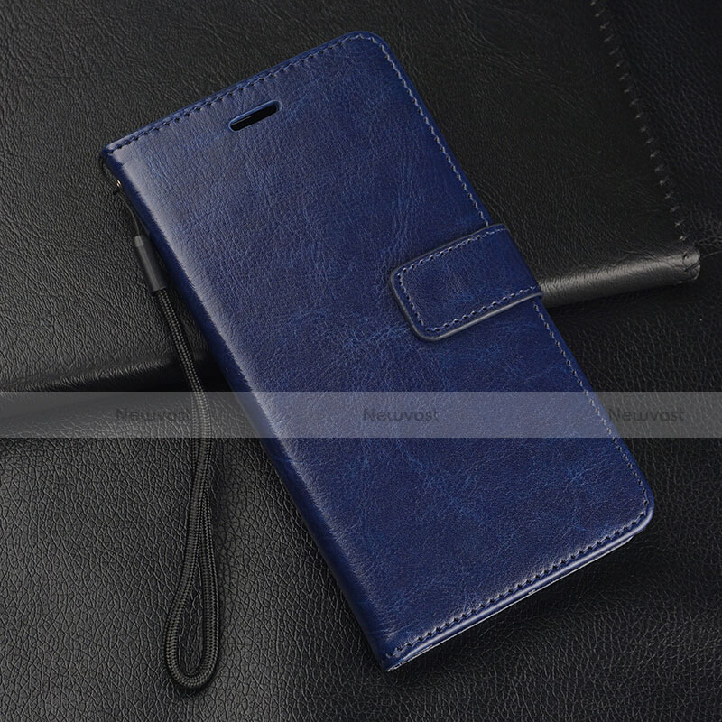 Leather Case Stands Flip Cover Holder for Oppo A11X Blue