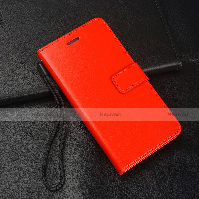 Leather Case Stands Flip Cover Holder for Oppo A11X Red