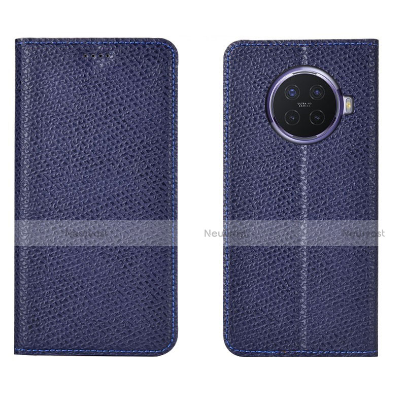 Leather Case Stands Flip Cover Holder for Oppo Ace2 Blue