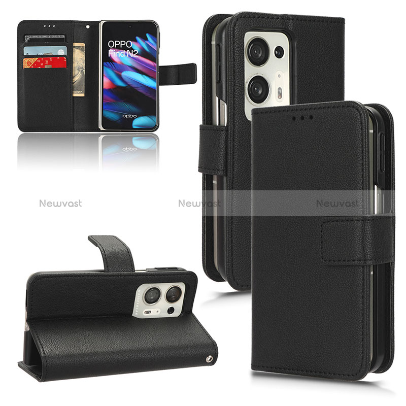 Leather Case Stands Flip Cover Holder for Oppo Find N2 5G