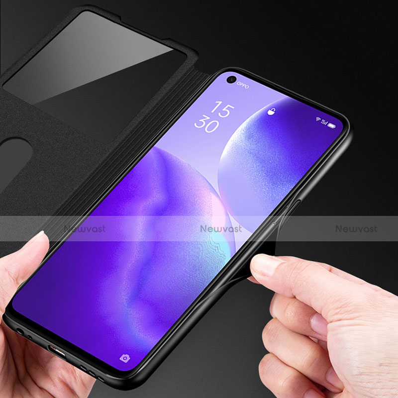 Leather Case Stands Flip Cover Holder for Oppo Find X3 Lite 5G