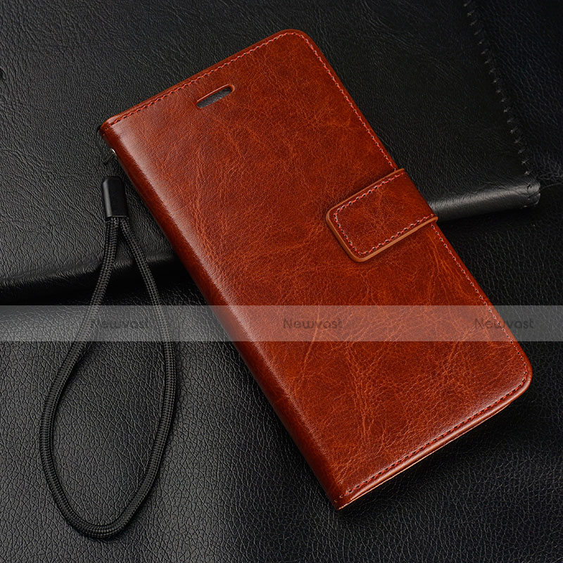 Leather Case Stands Flip Cover Holder for Oppo Reno Ace Brown