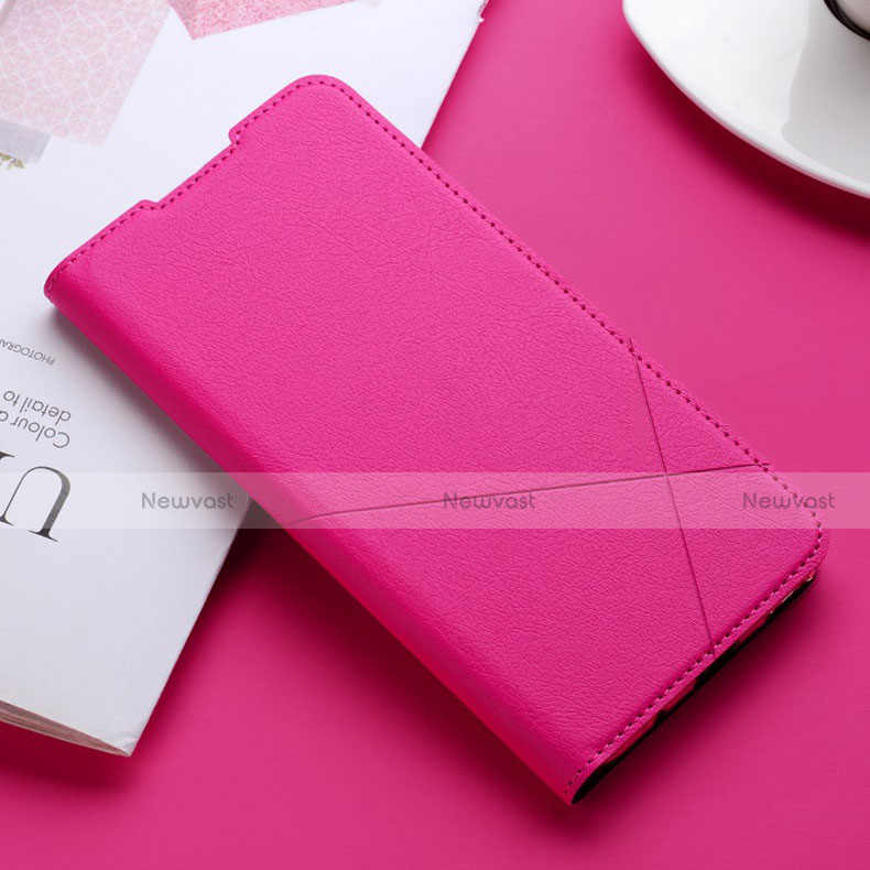 Leather Case Stands Flip Cover Holder for Oppo Reno2 Hot Pink