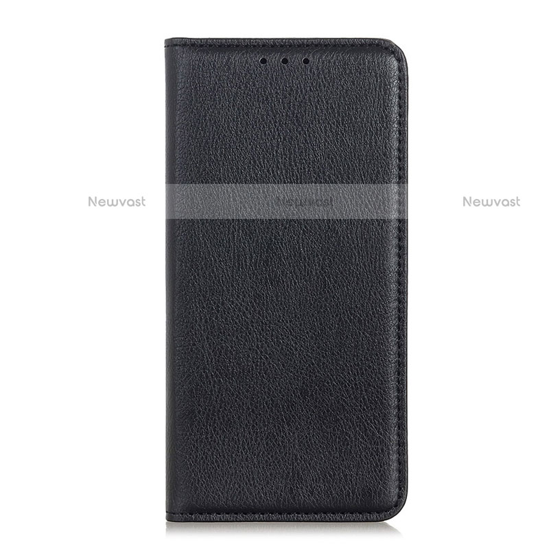 Leather Case Stands Flip Cover Holder for Realme C11 Black