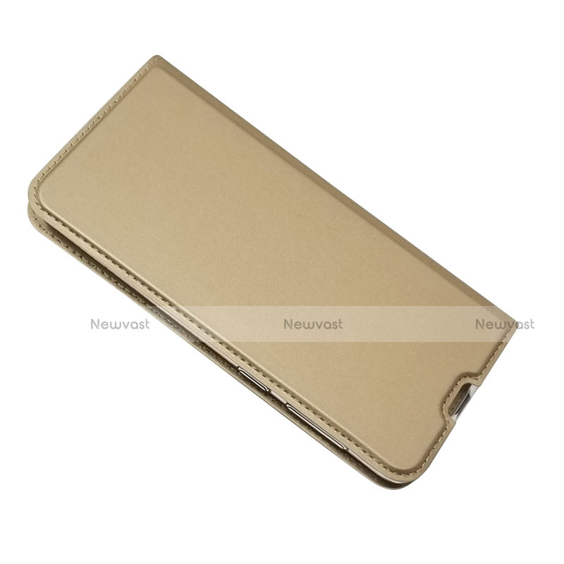 Leather Case Stands Flip Cover Holder for Samsung Galaxy A30S Gold