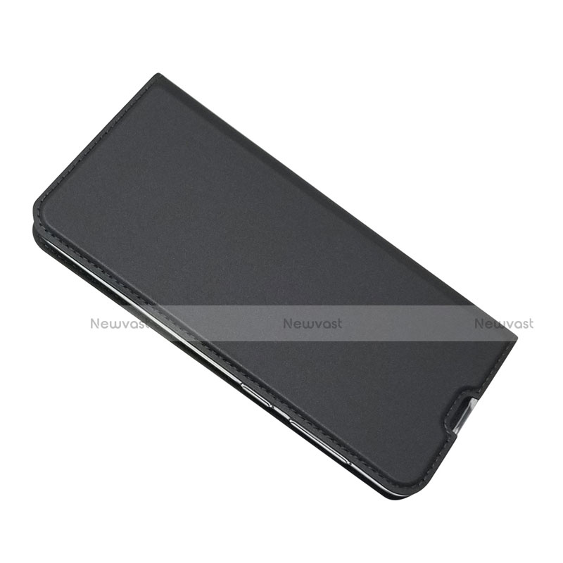 Leather Case Stands Flip Cover Holder for Samsung Galaxy A50 Black