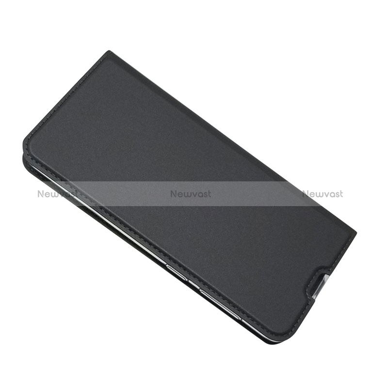 Leather Case Stands Flip Cover Holder for Samsung Galaxy A50S Black