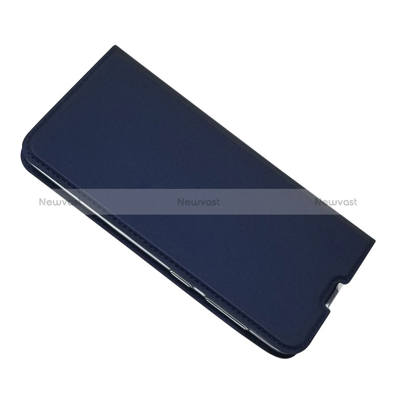 Leather Case Stands Flip Cover Holder for Samsung Galaxy A50S Blue