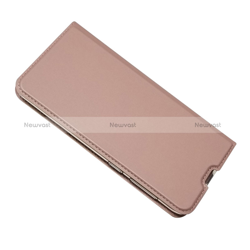 Leather Case Stands Flip Cover Holder for Samsung Galaxy A50S Rose Gold