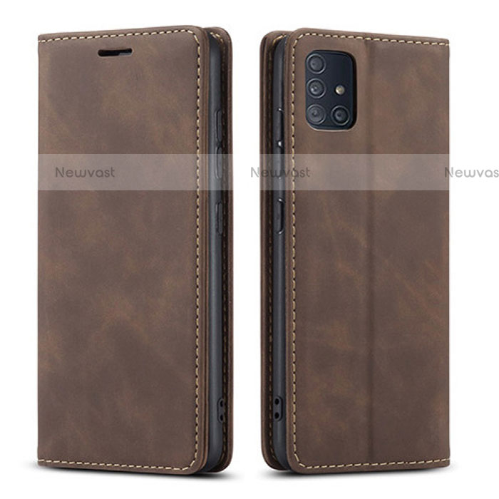 Leather Case Stands Flip Cover Holder for Samsung Galaxy A71 4G A715