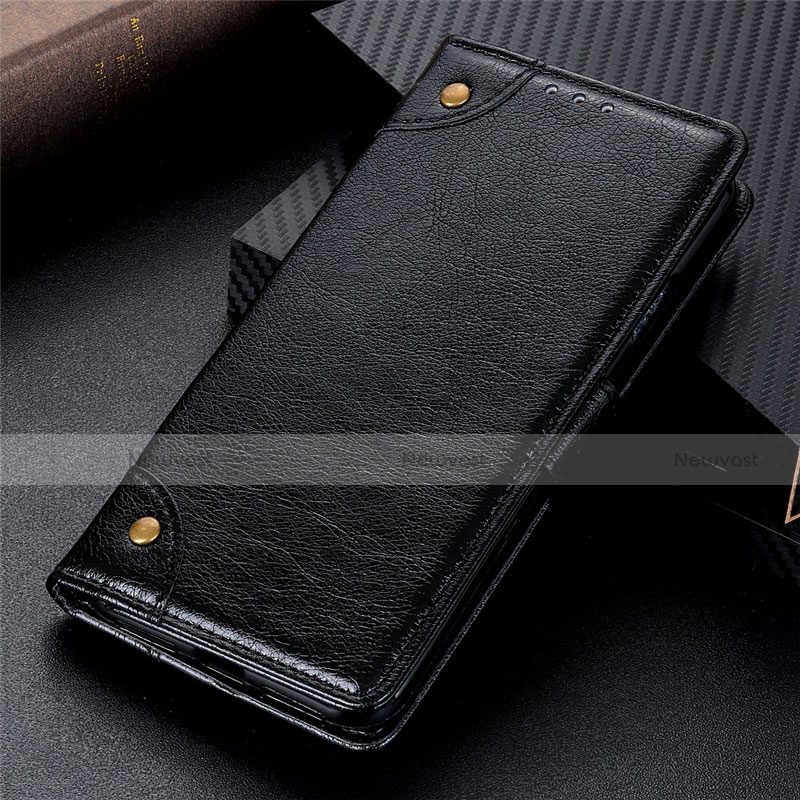 Leather Case Stands Flip Cover Holder for Samsung Galaxy M31s Black