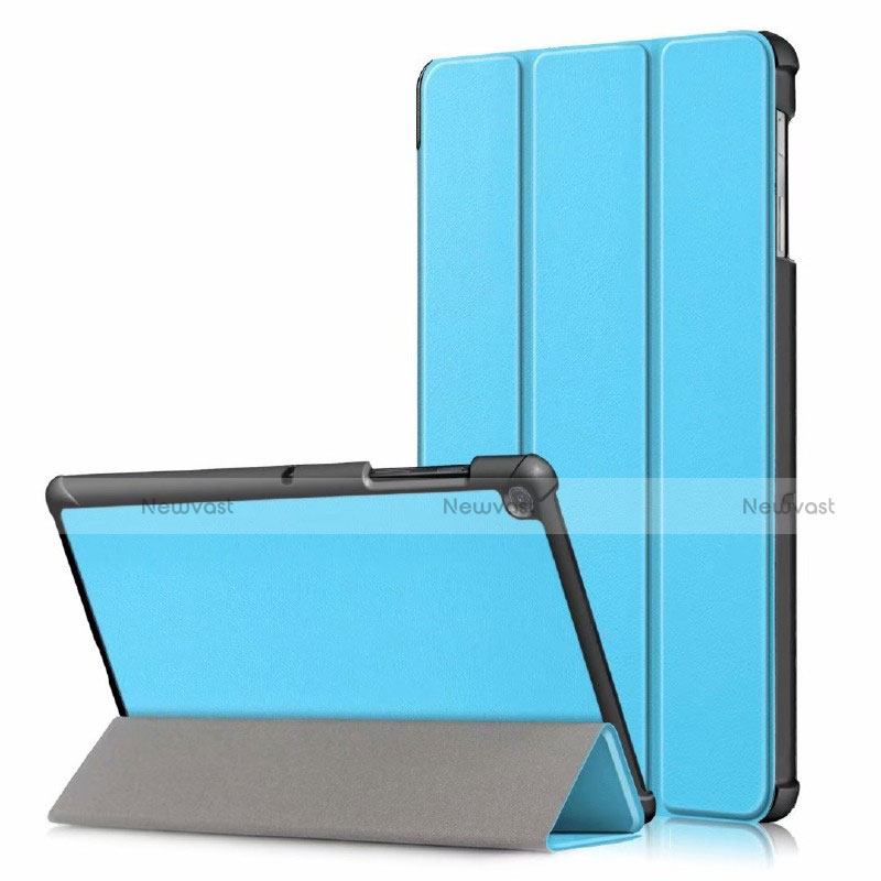 Leather Case Stands Flip Cover Holder for Samsung Galaxy Tab S5e Wi-Fi 10.5 SM-T720 Sky Blue