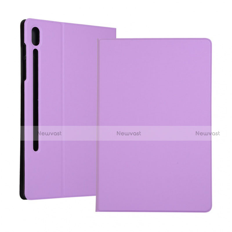 Leather Case Stands Flip Cover Holder for Samsung Galaxy Tab S6 10.5 SM-T860 Purple