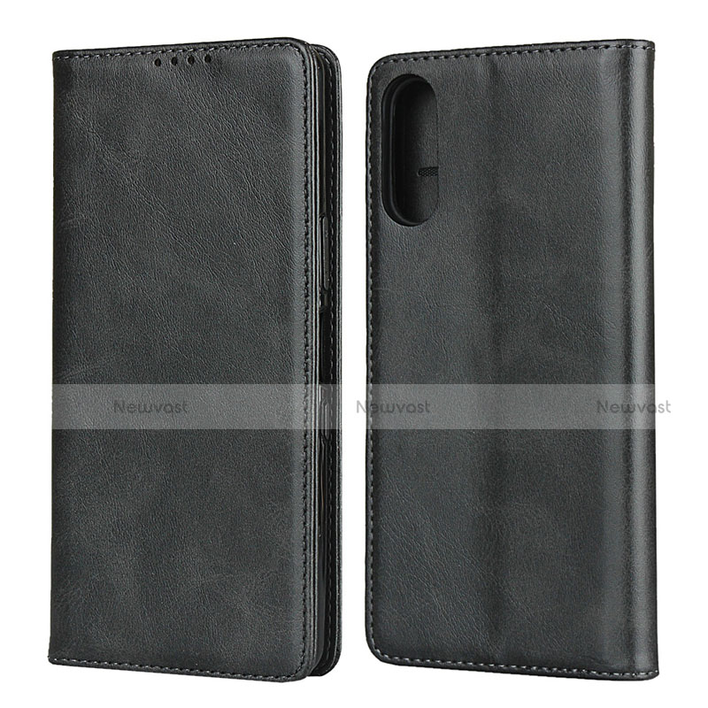 Leather Case Stands Flip Cover Holder for Sony Xperia L4 Black