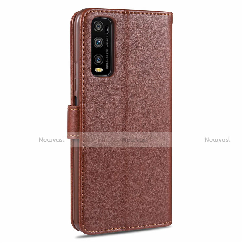 Leather Case Stands Flip Cover Holder for Vivo Y12s