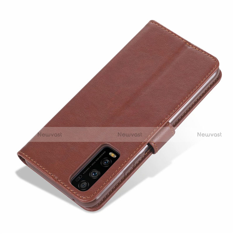 Leather Case Stands Flip Cover Holder for Vivo Y12s