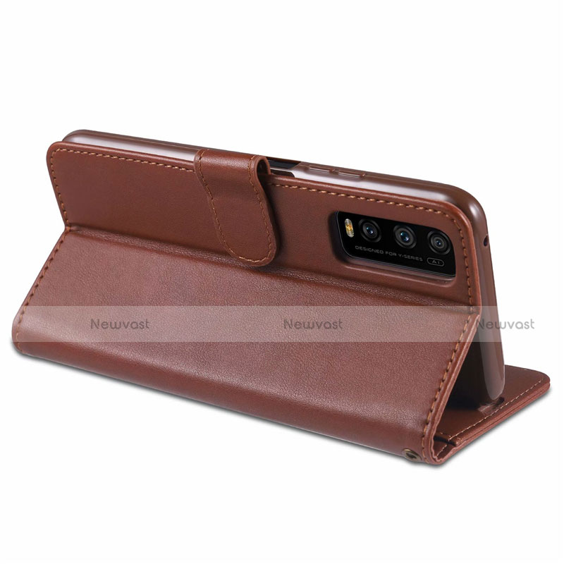 Leather Case Stands Flip Cover Holder for Vivo Y20i India