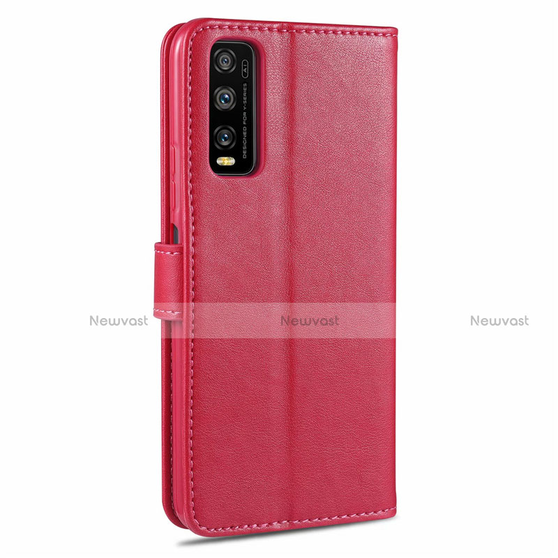 Leather Case Stands Flip Cover Holder for Vivo Y20s