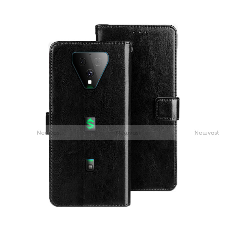 Leather Case Stands Flip Cover Holder for Xiaomi Black Shark 3 Black