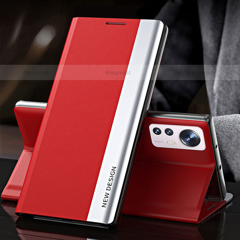 Leather Case Stands Flip Cover Holder for Xiaomi Mi 12X 5G