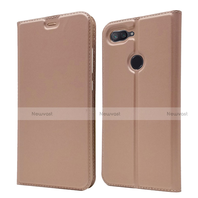 Leather Case Stands Flip Cover Holder for Xiaomi Mi 8 Lite Rose Gold