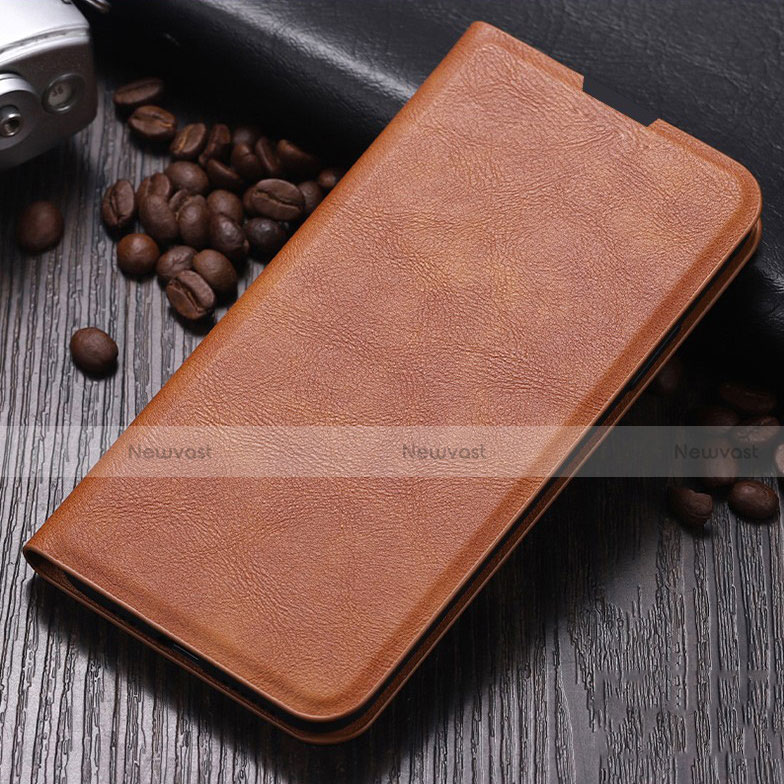 Leather Case Stands Flip Cover Holder for Xiaomi Mi Note 10 Pro Brown