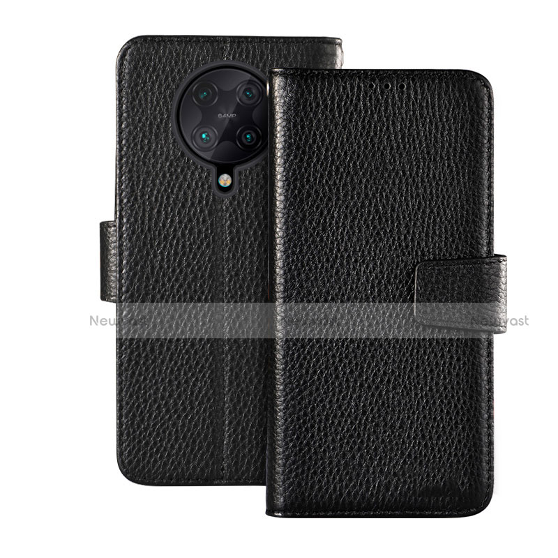 Leather Case Stands Flip Cover Holder for Xiaomi Poco F2 Pro Black