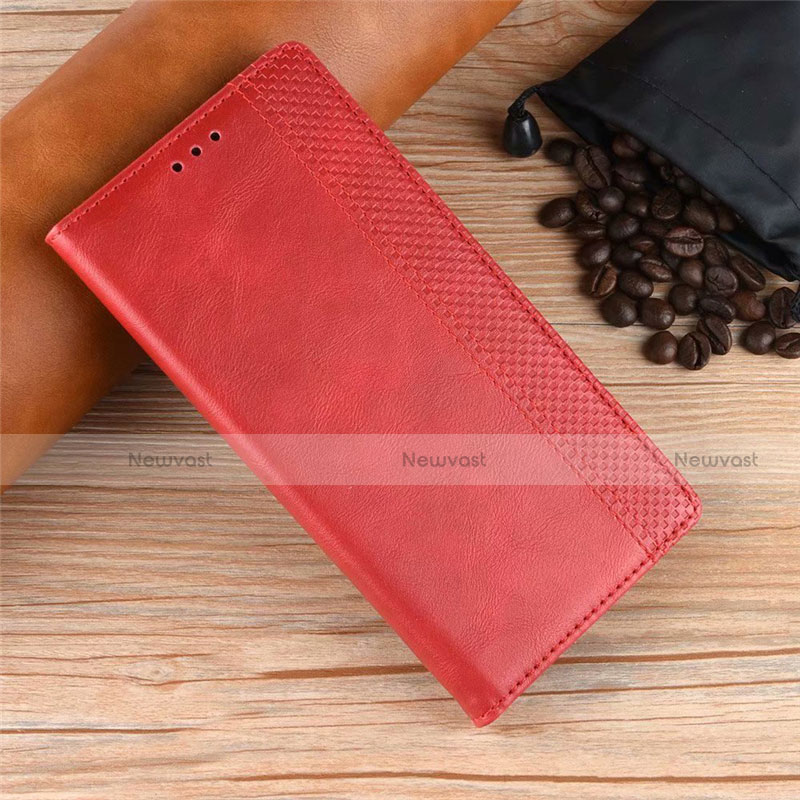 Leather Case Stands Flip Cover Holder for Xiaomi Poco X3 Pro Red