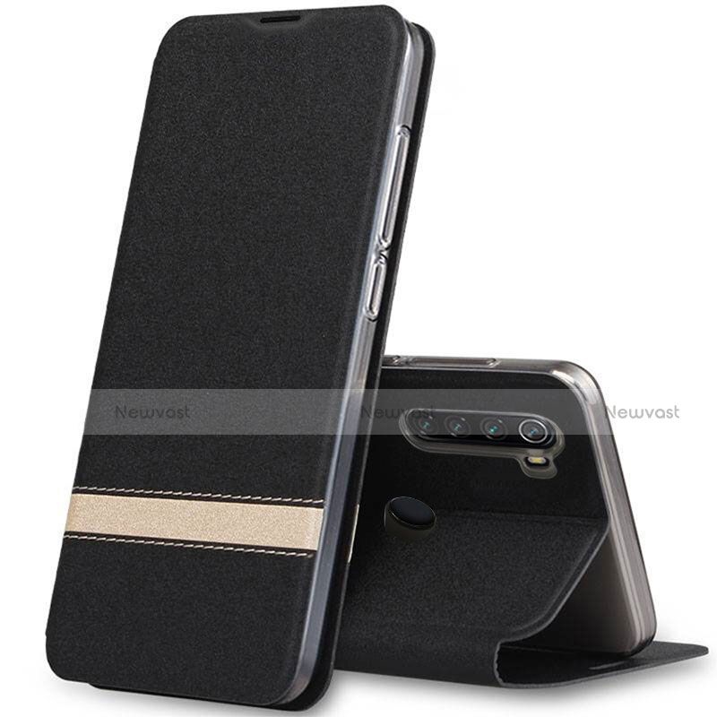 Leather Case Stands Flip Cover Holder for Xiaomi Redmi Note 8T Black