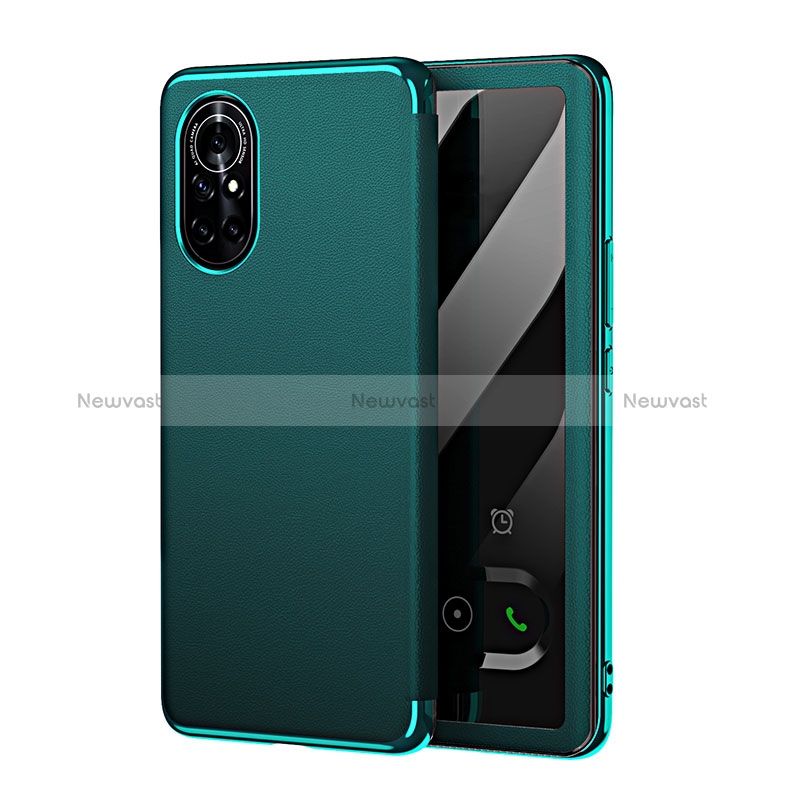 Leather Case Stands Flip Cover Holder GS1 for Huawei Honor V40 5G Green