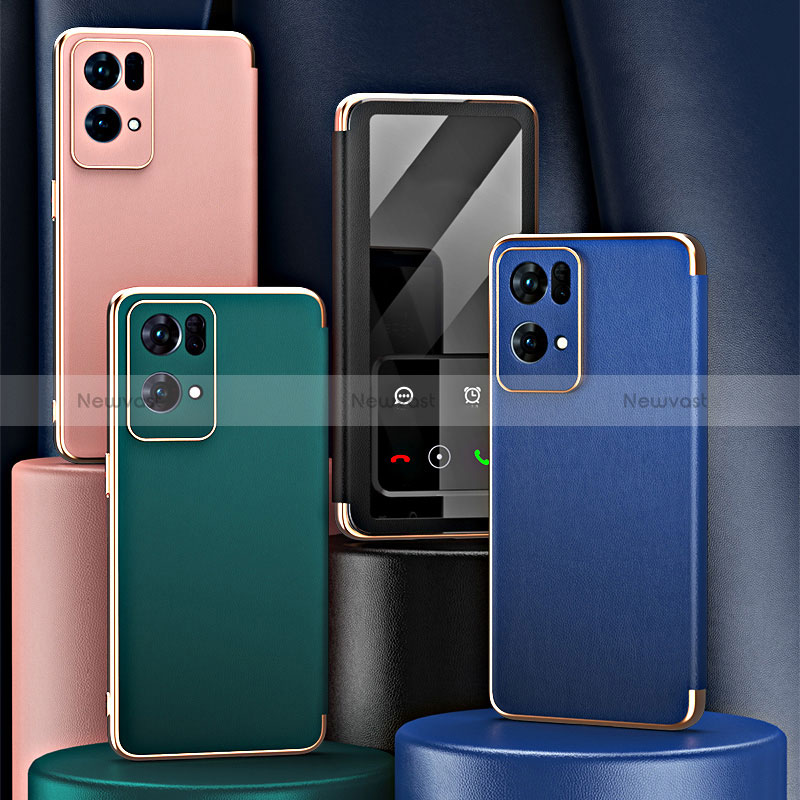 Leather Case Stands Flip Cover Holder GS2 for Oppo Reno7 Pro 5G