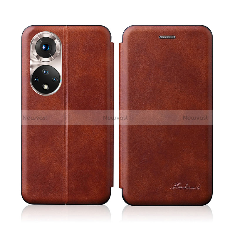 Leather Case Stands Flip Cover Holder H01D for Huawei Honor 50 5G