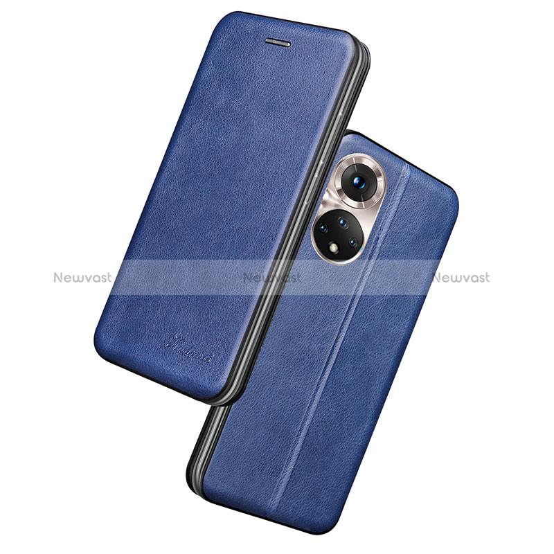 Leather Case Stands Flip Cover Holder H01D for Huawei Honor 50 5G