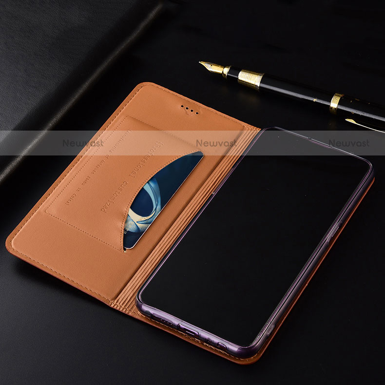 Leather Case Stands Flip Cover Holder H01P for Motorola Moto G10