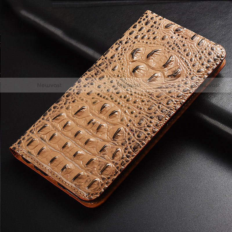 Leather Case Stands Flip Cover Holder H01P for Motorola Moto G100 5G