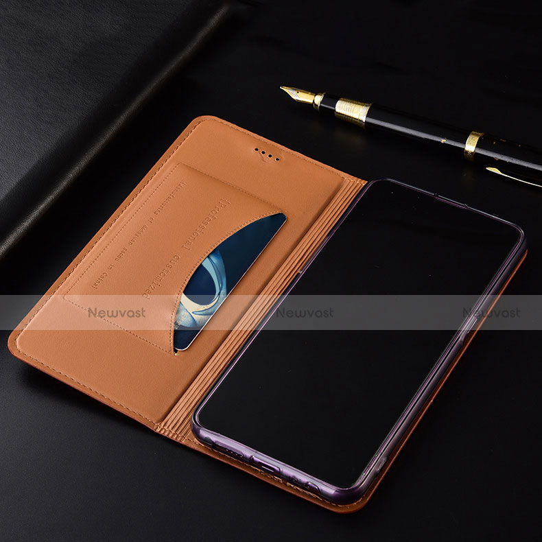 Leather Case Stands Flip Cover Holder H01P for Motorola Moto G40 Fusion